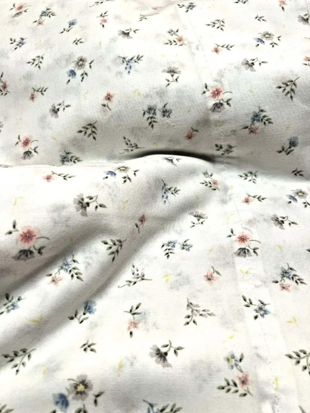 WESTPOINT STEVENS Double Flat Sheet Mini Floral Pastel Cotton Poly 78